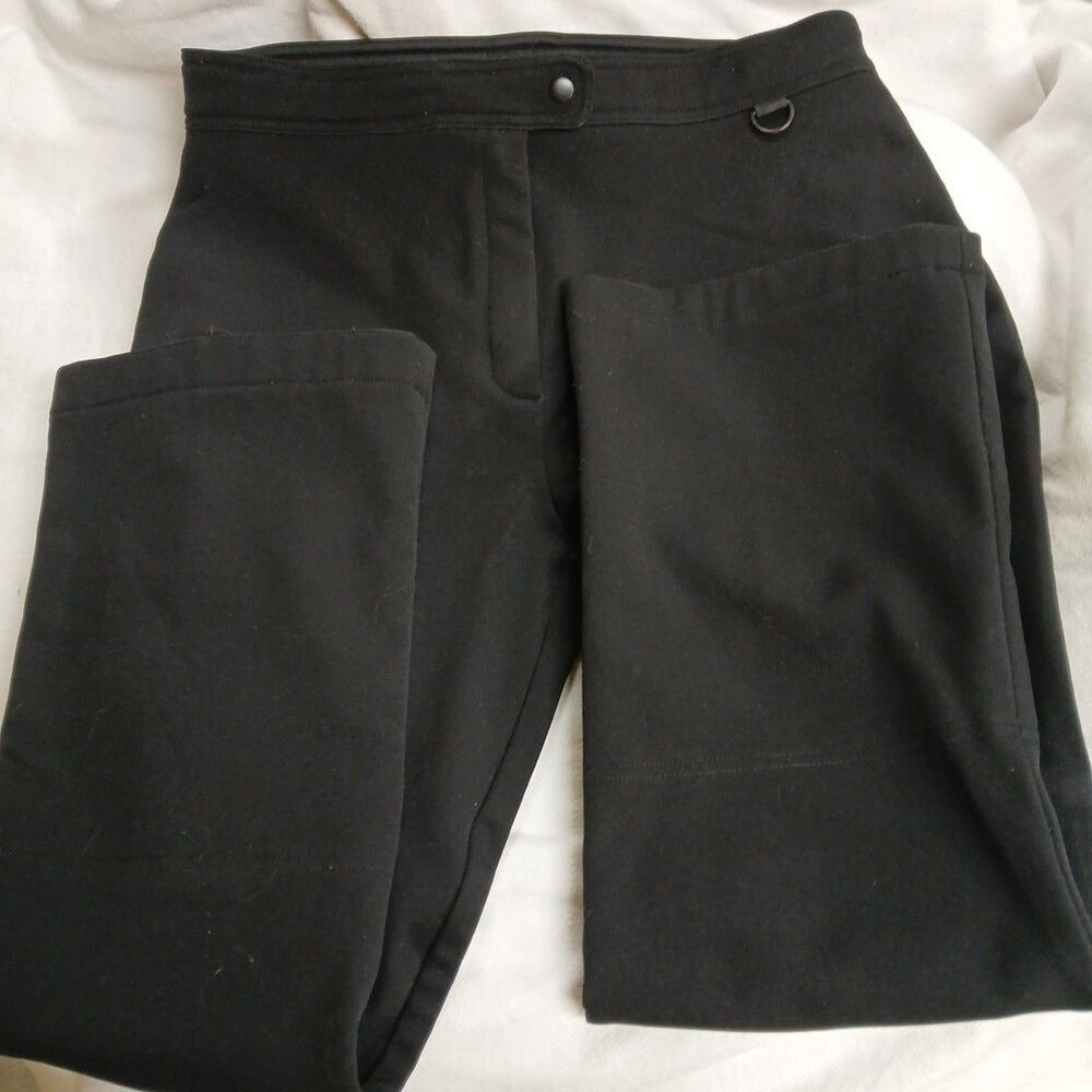 Ladies DeNeve Ski Pants Size 18 Black Outdorors Inside Foot Stirrups